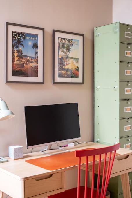 Stylish Central Apartment With Parking - Garden And Workspace Bath Buitenkant foto